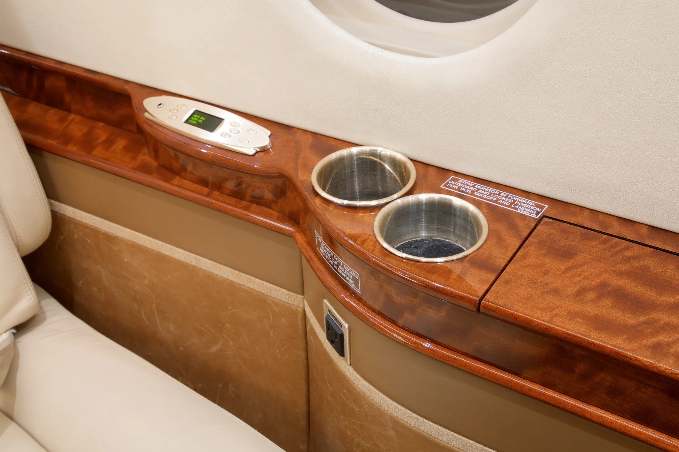 Cabin interior of a 2009 Gulfstream G150 — Carolina Jet.