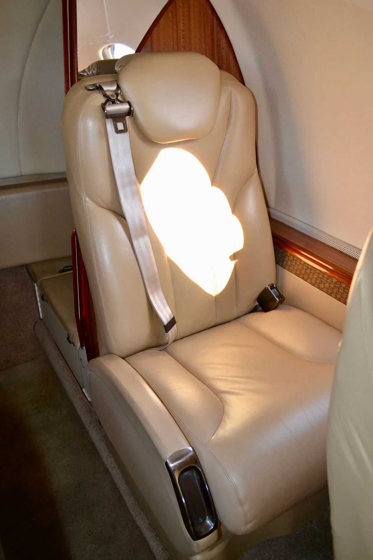 Cabin interior of a 2010 Beechcraft Premier IA — Carolina Jet.