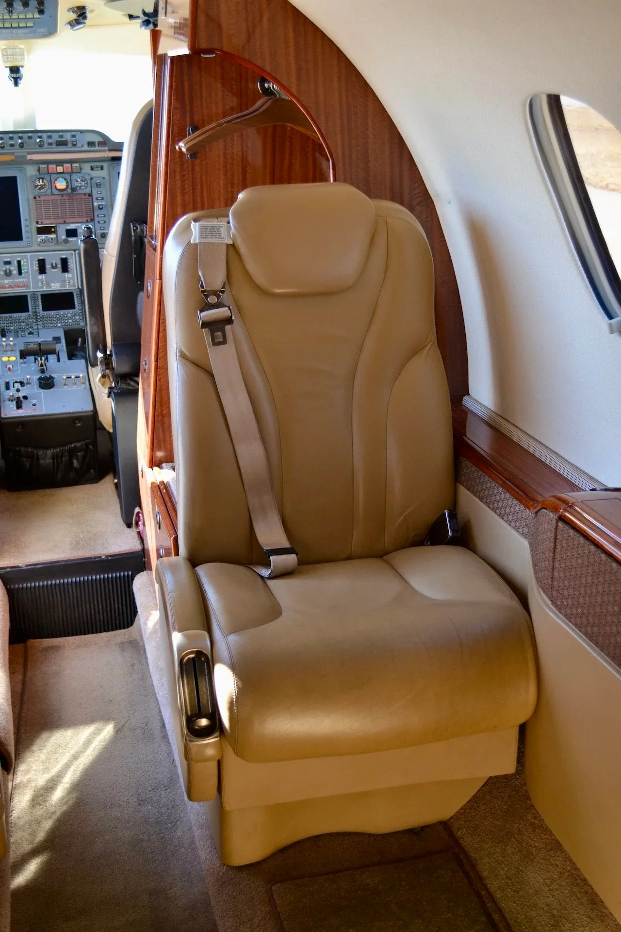 Cabin interior of a 2010 Beechcraft Premier IA — Carolina Jet.