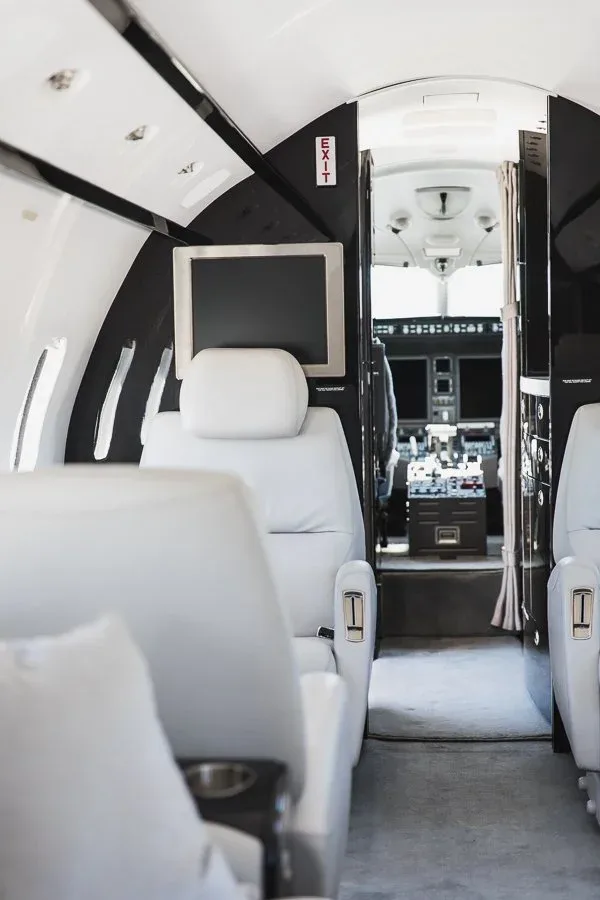 Cabin interior of a 2005 Bombardier CHALLENGER 300 — Carolina Jet.