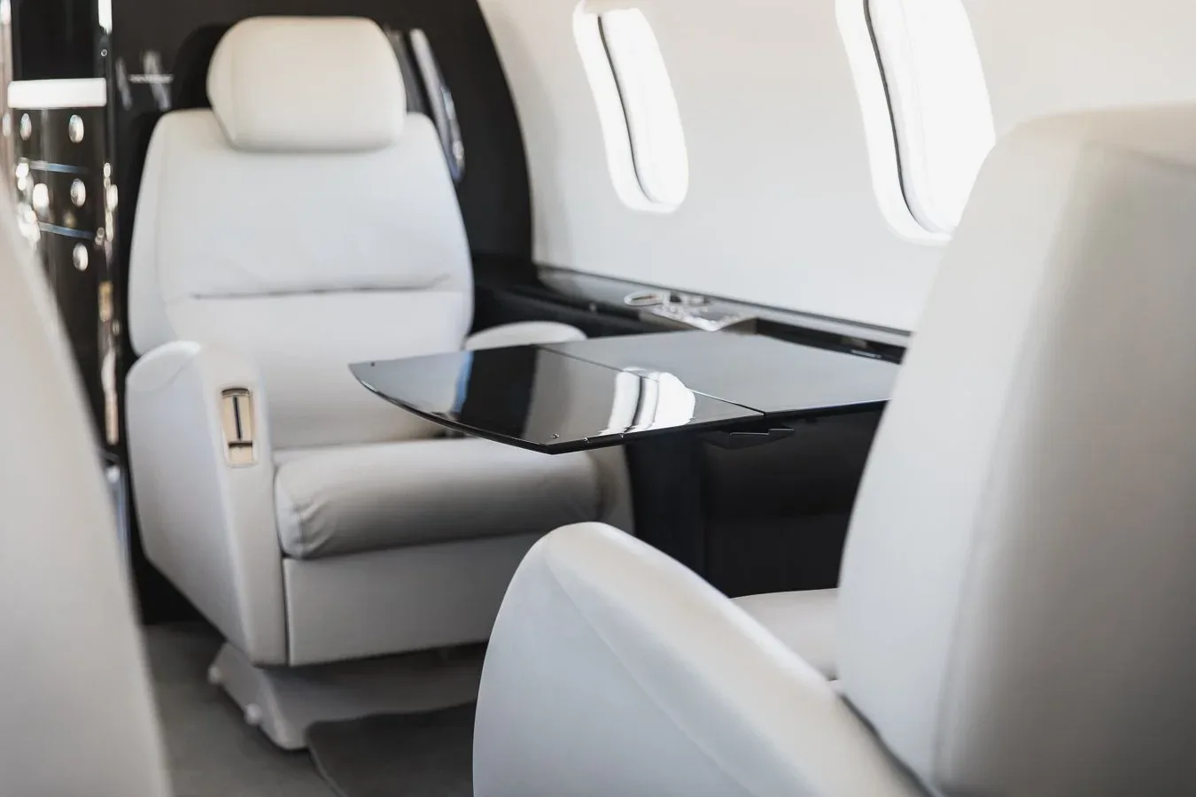 Cabin interior of a 2005 Bombardier CHALLENGER 300 — Carolina Jet.