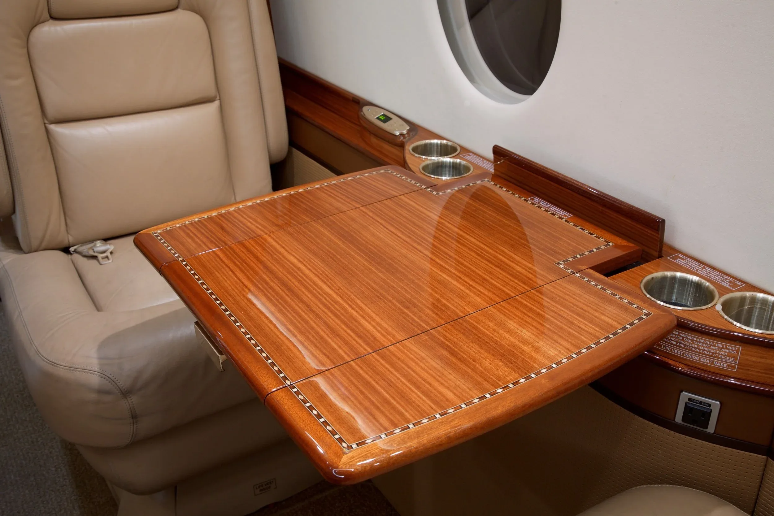 Cabin interior of a 2008 Gulfstream G150 — Carolina Jet.