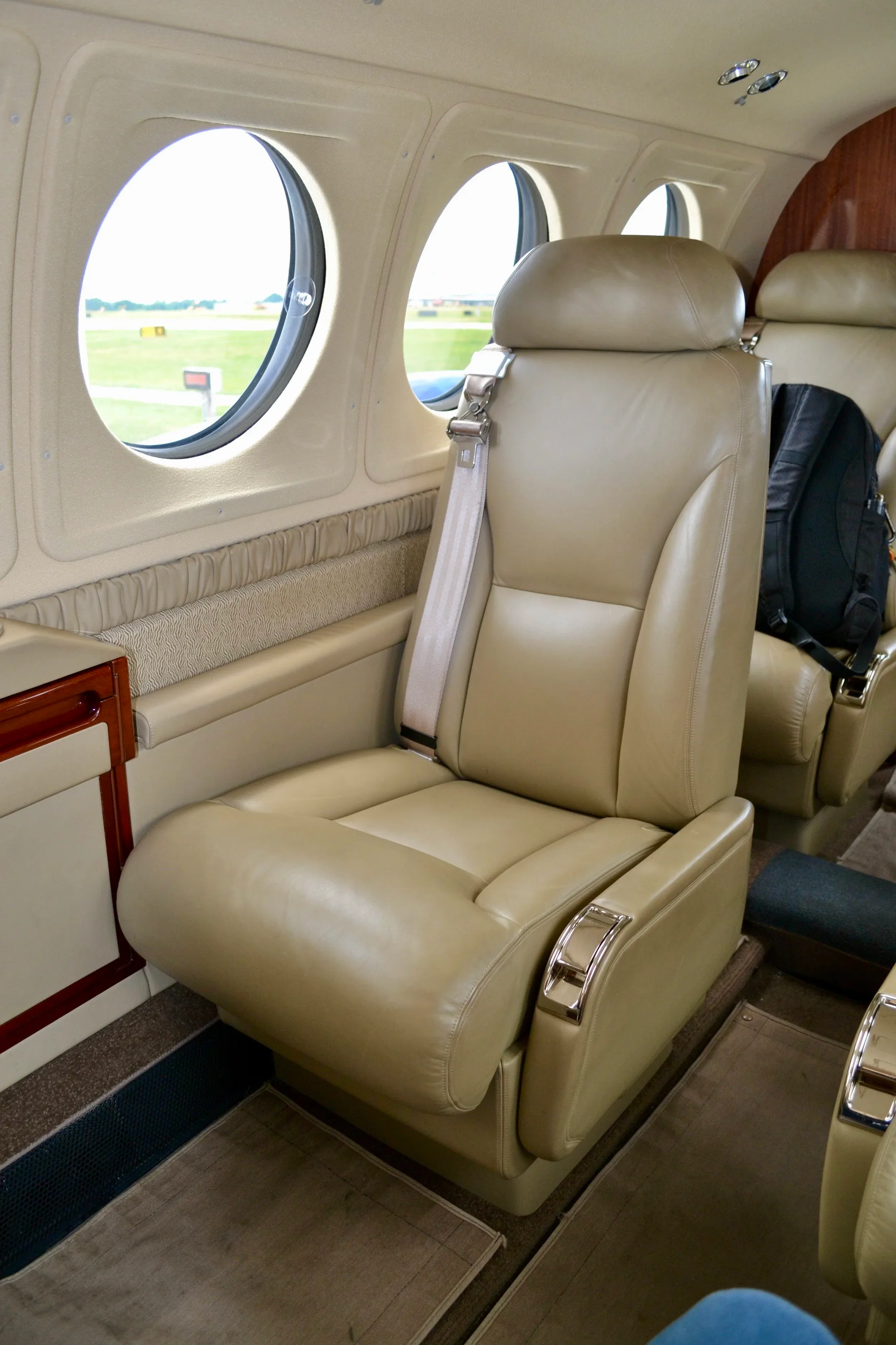 Cabin interior of a 2012 Beechcraft KING AIR 250 — Carolina Jet.
