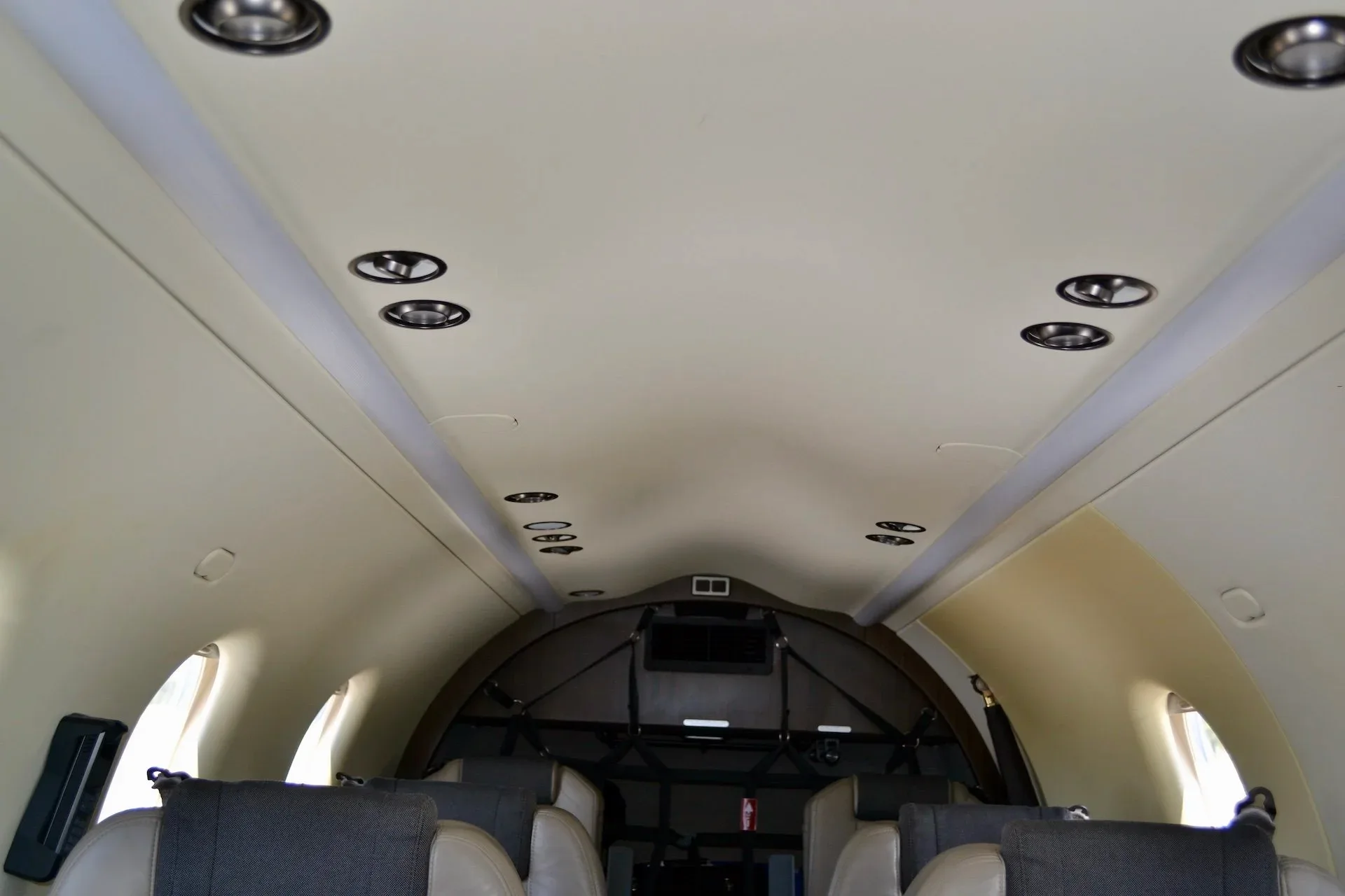 Cabin interior of a 2015 Pilatus PC-12NG — Carolina Jet.