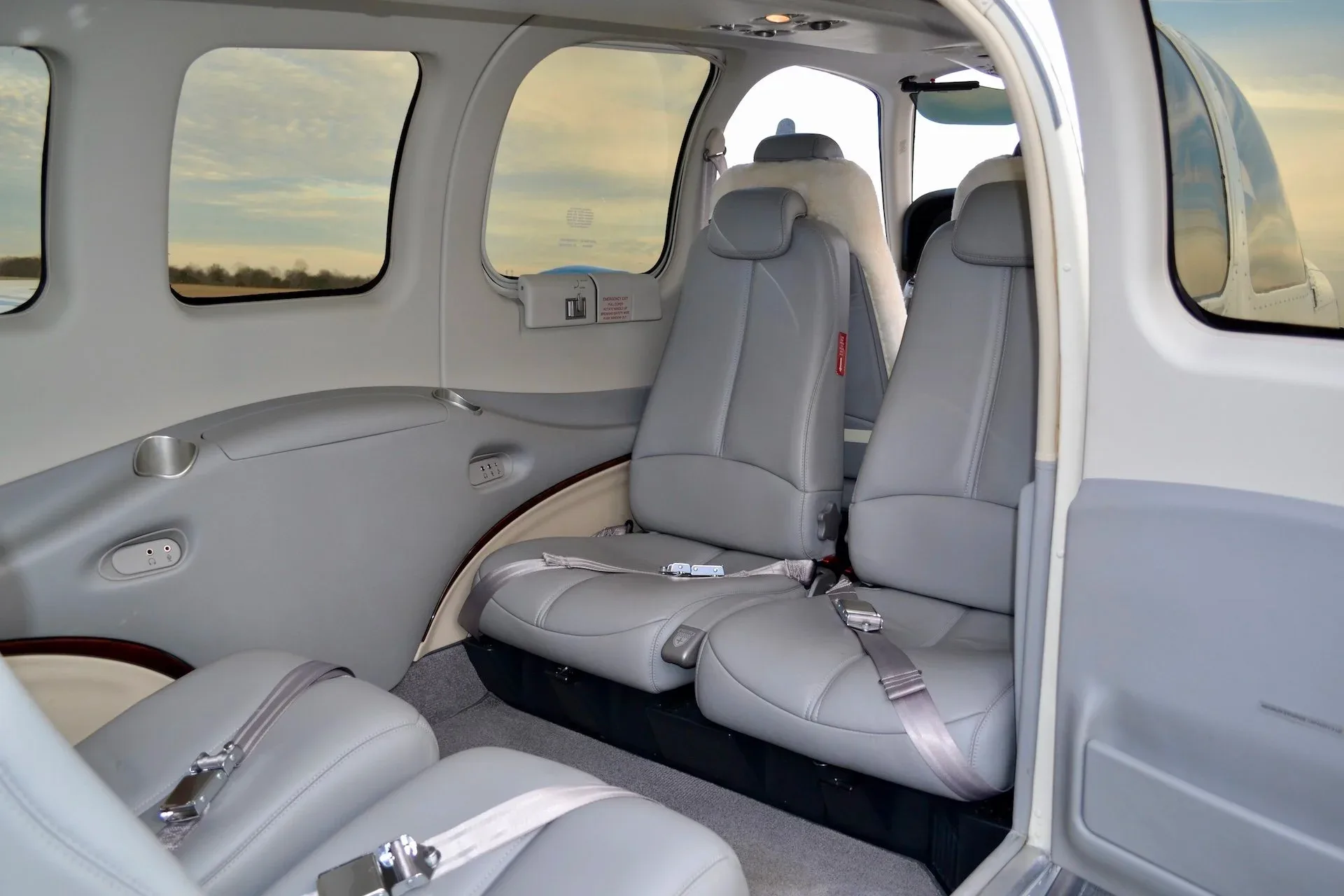 Cabin interior of a 2018 Beechcraft G58 Baron — Carolina Jet.