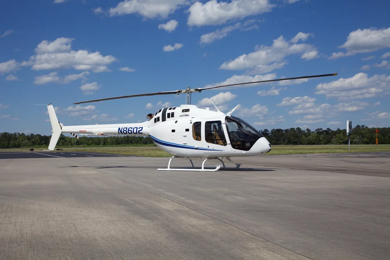 Exterior view of a 2018 Bell 505 Jet Ranger X — Carolina Jet.