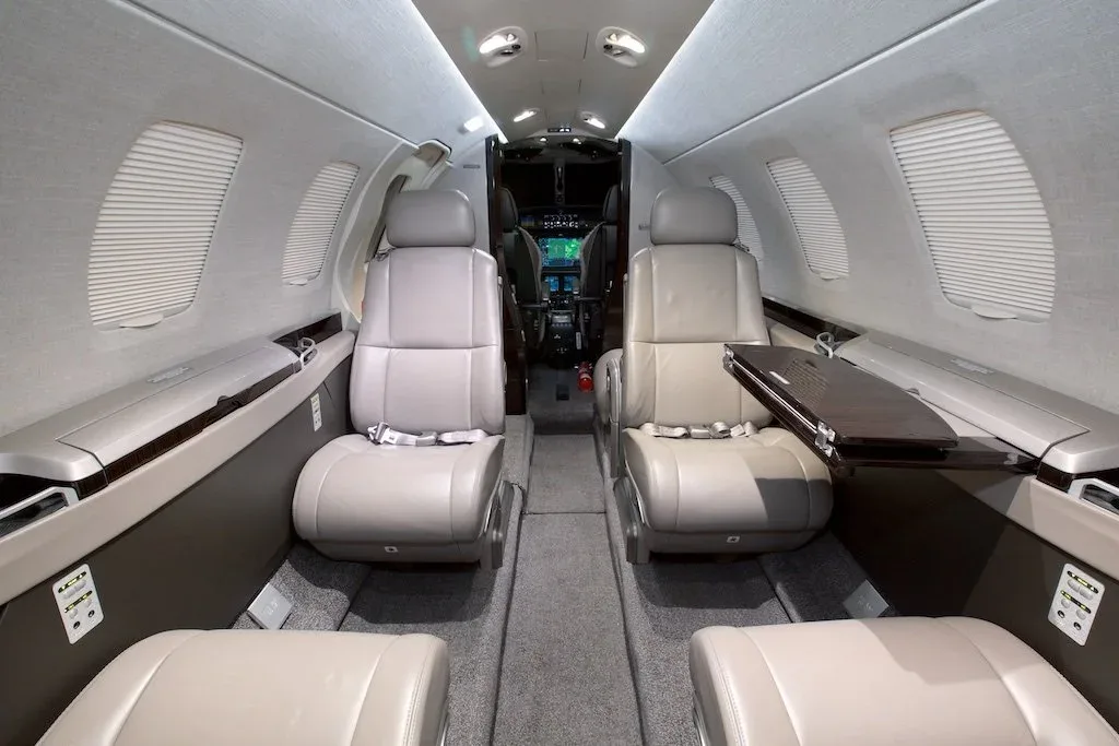 Cabin interior of a 2021 Cessna CITATION M2 — Carolina Jet.