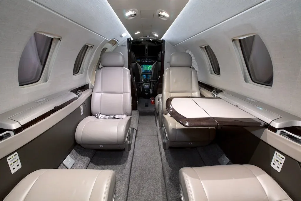 Cabin interior of a 2021 Cessna CITATION M2 — Carolina Jet.