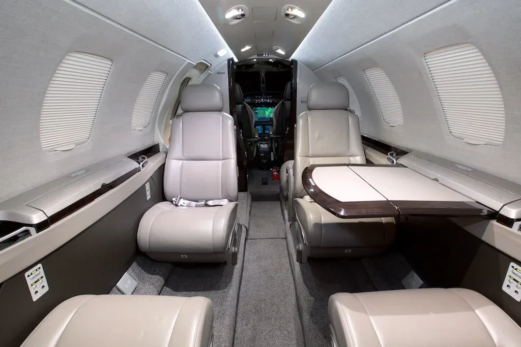 Cabin interior of a 2021 Cessna CITATION M2 — Carolina Jet.