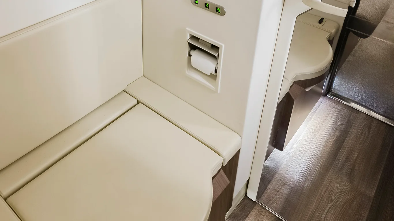 Cabin interior of a 2000 Dassault Falcon 900EX SN065.