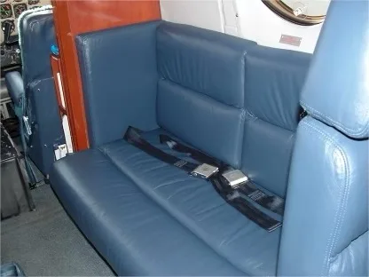 Cabin interior of a 1975 Beechcraft King Air 200.