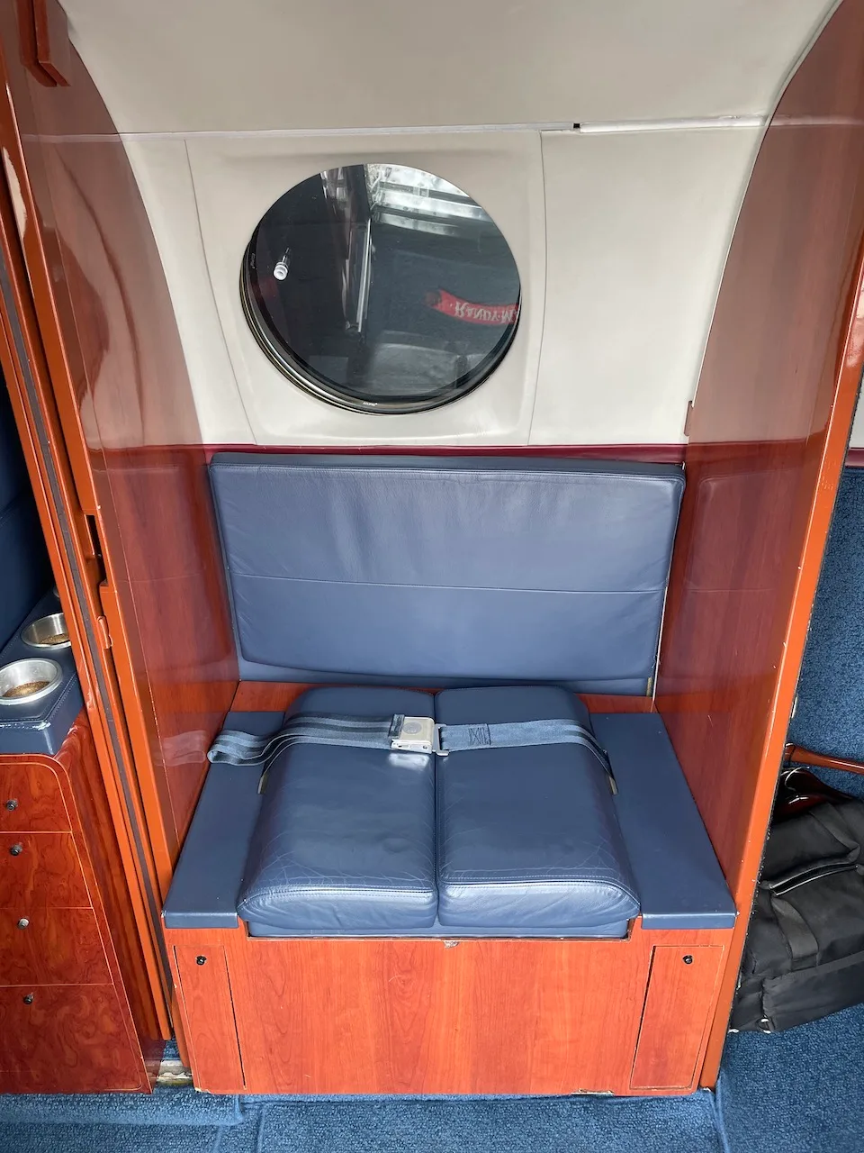 Cabin interior of a 1975 Beechcraft King Air 200.
