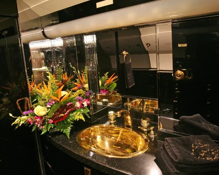 Cabin interior of a 1989 Gulfstream IV.