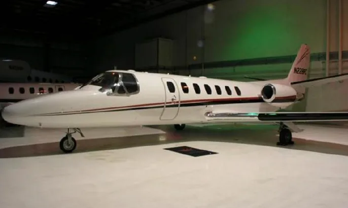 Exterior view of a 1995 Cessna Citation V Ultra, N228PG.