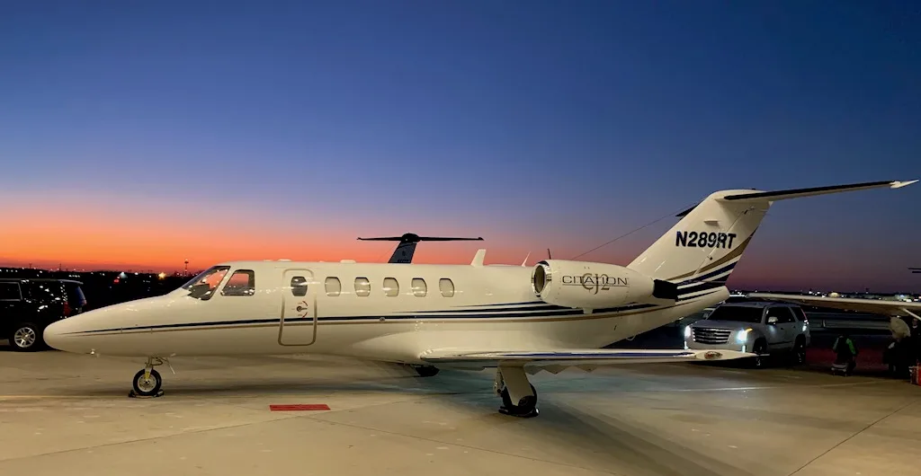 Exterior view of a 2002 Cessna Citation CJ2, N289RT.