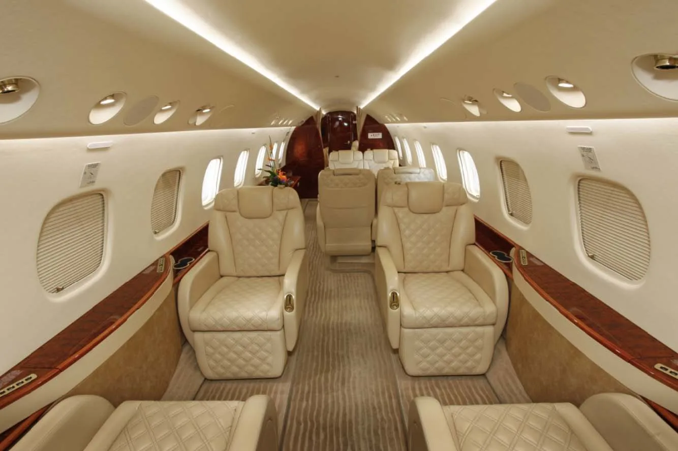 Cabin interior of a 2008 Embraer Legacy 600.