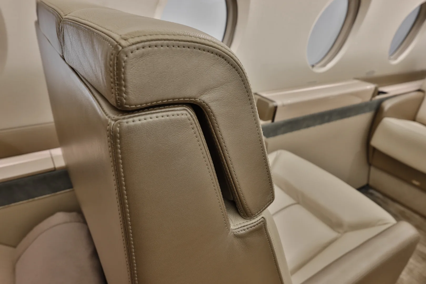 Cabin interior of a 2017 Gulfstream G280.