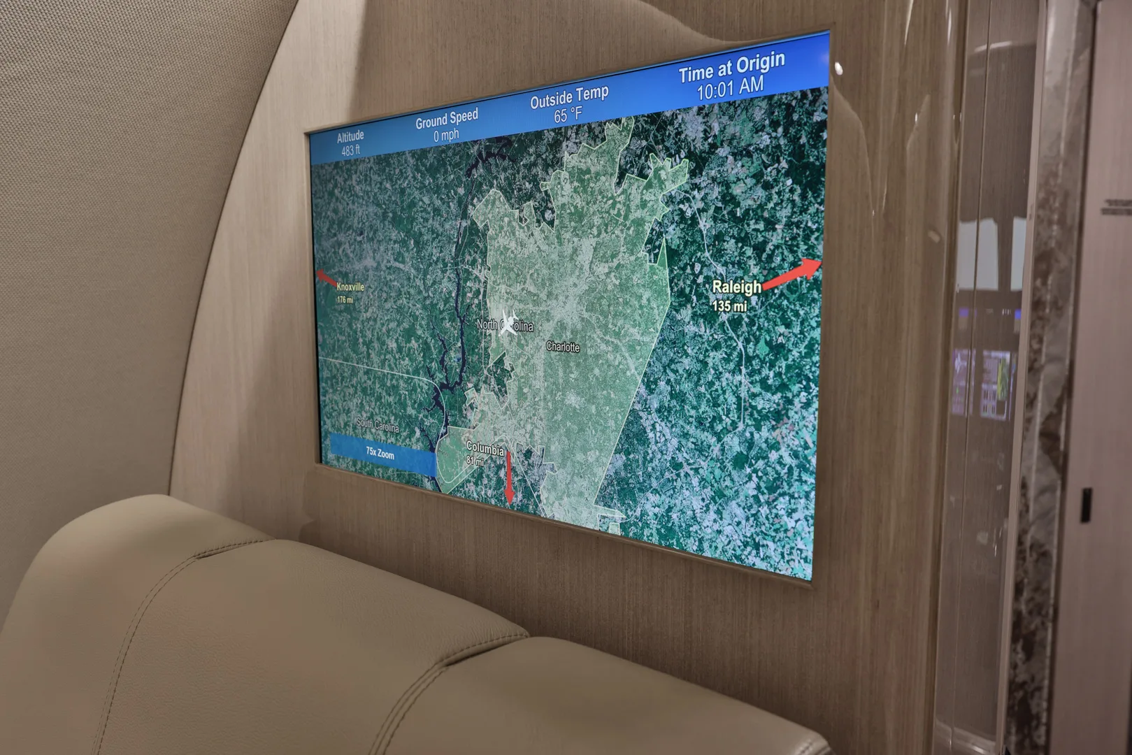 Cabin interior of a 2017 Gulfstream G280.