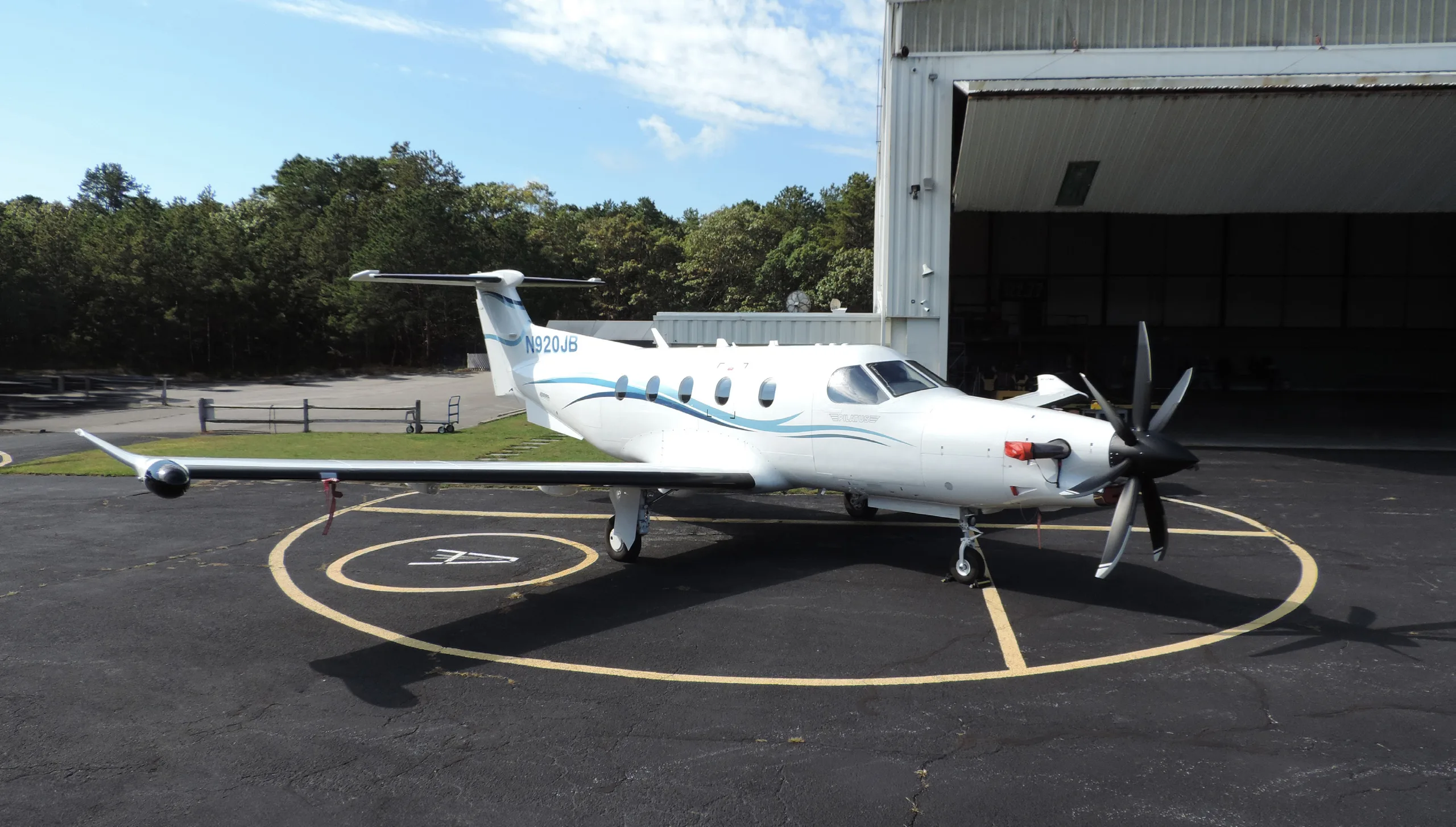 Exterior view of a 2012 Pilatus, PC-12NG.