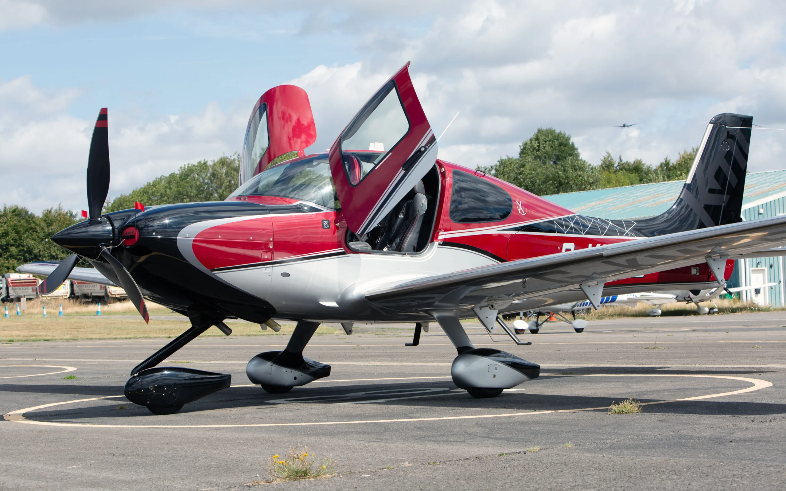 Exterior view of a 2008 Cirrus SR22TN GTS G3 £325,000 VAT PAID - CK Aviation, G-VBPM.