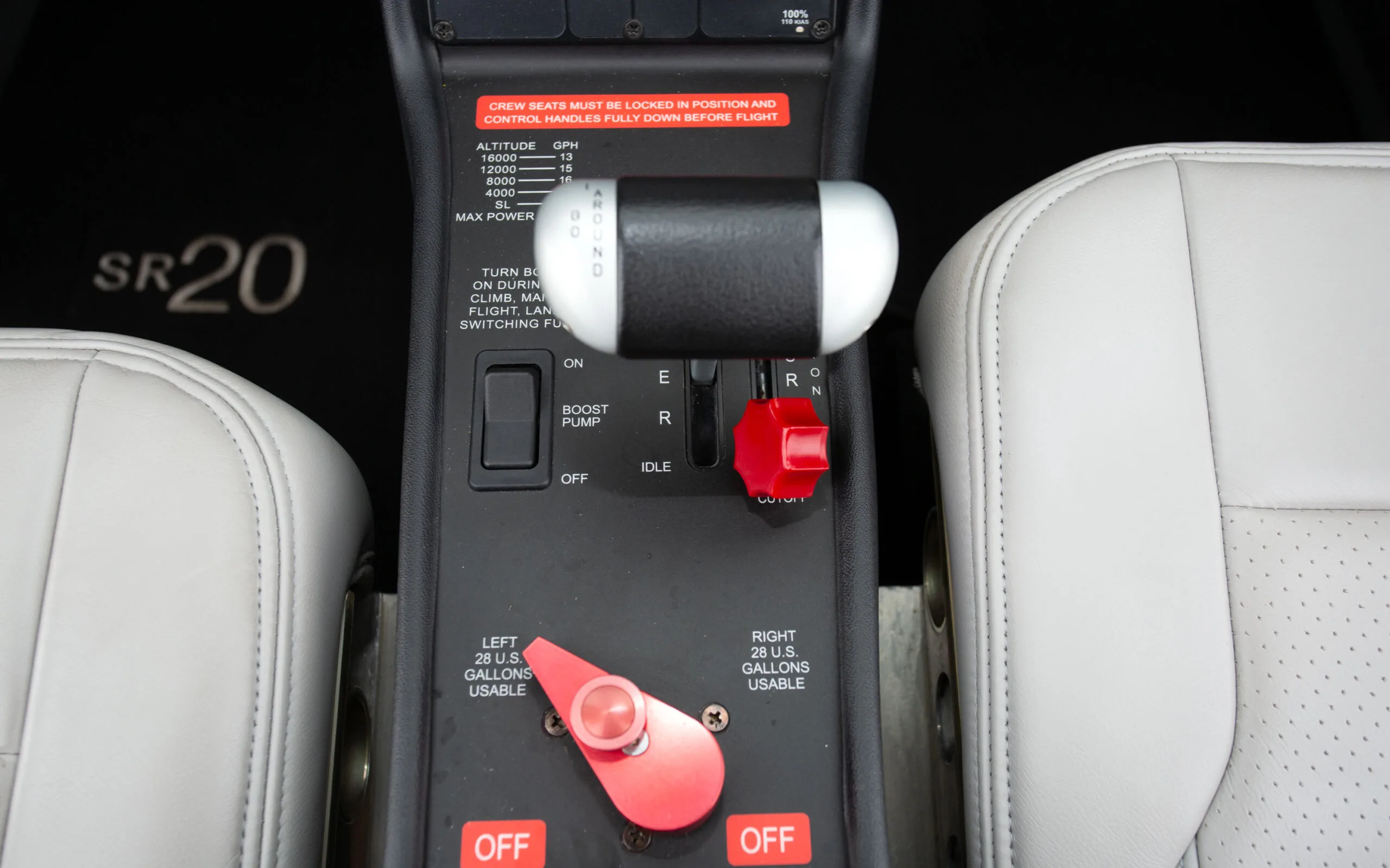 Cockpit and instrument panel of a 2019 Cirrus SR20 G6 VAT PAID.