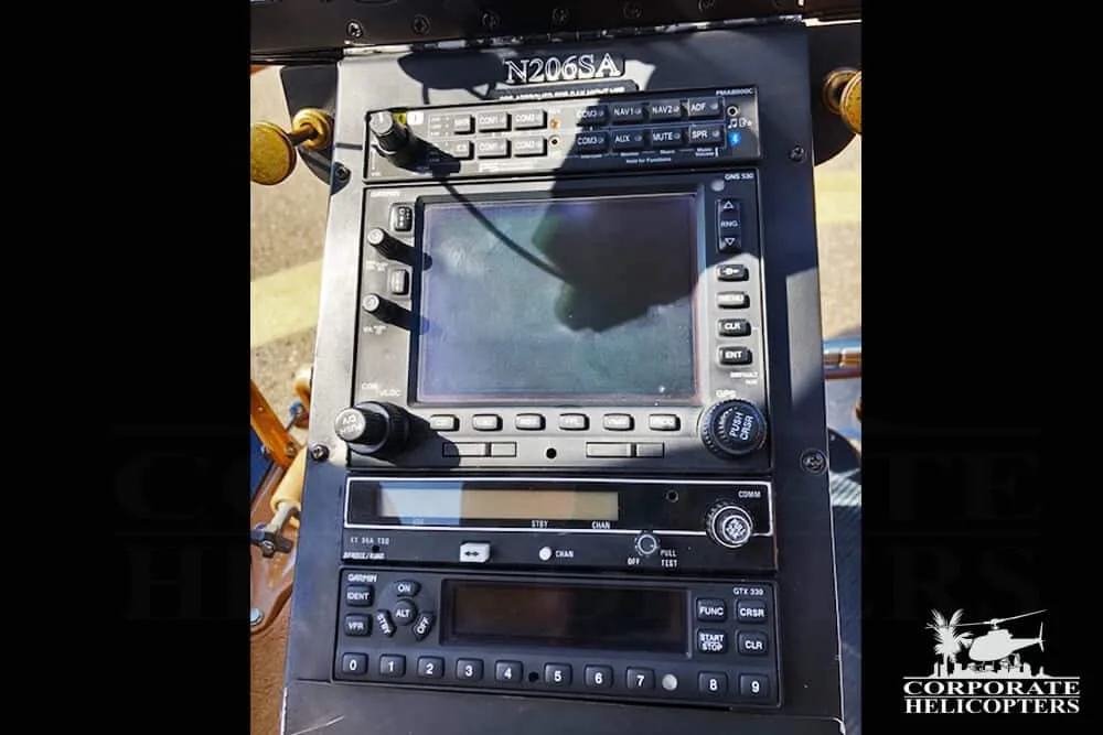 Avionics suite of a 1973 Bell 206B II.
