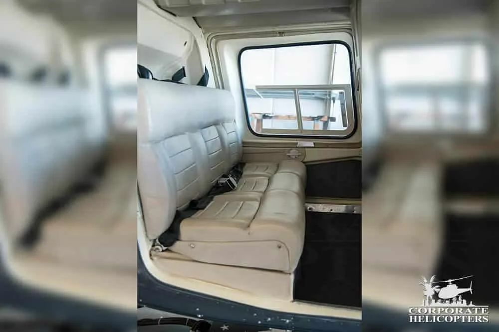 Cabin interior of a 1981 Bell 206 BIII JetRanger.