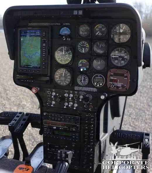 Avionics suite of a 1993 mcdonnell douglas md 520 notar.