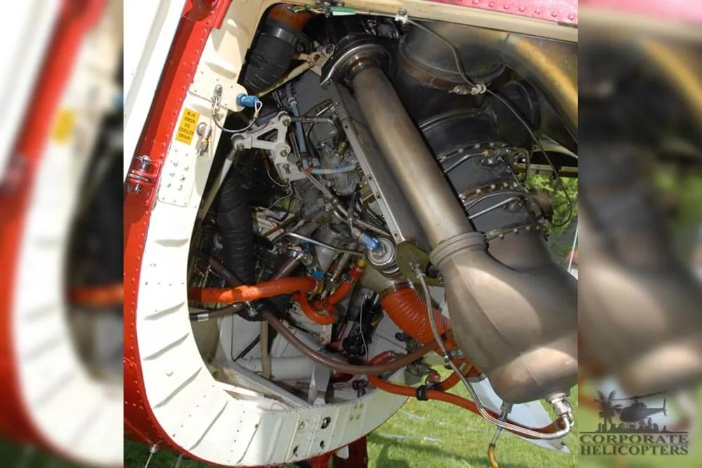Engine detail of a 2002 MD 520N.