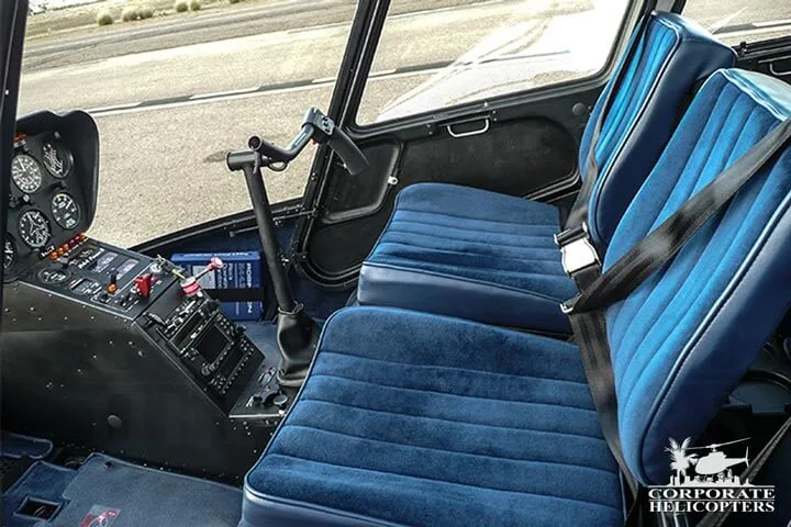 Cabin interior of a 2007 Robinson R44 Raven II.