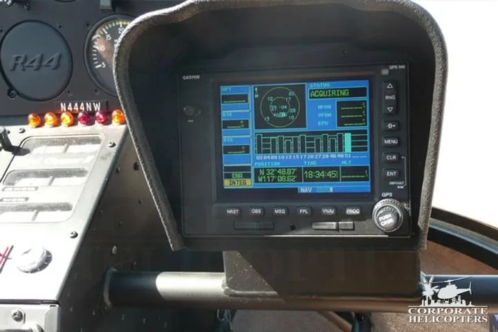 Avionics suite of a 2009 Robinson R44 Clipper II.