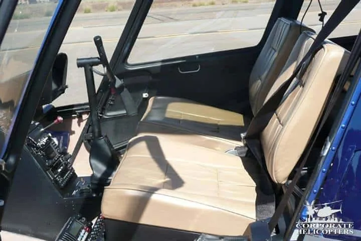 Cabin interior of a 2009 Robinson R44 Clipper II.