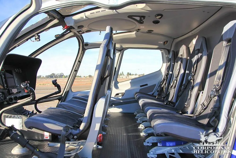 Cabin interior of a 2013 Eurocopter EC130 T2.