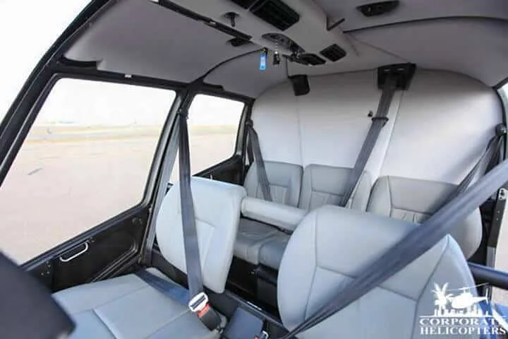 Cabin interior of a 2013 Robinson R66 Turbine.