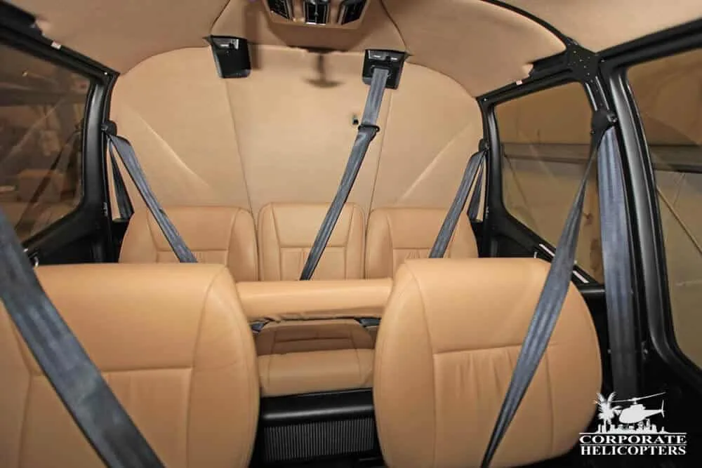Cabin interior of a 2014 Robinson R66 Turbine.
