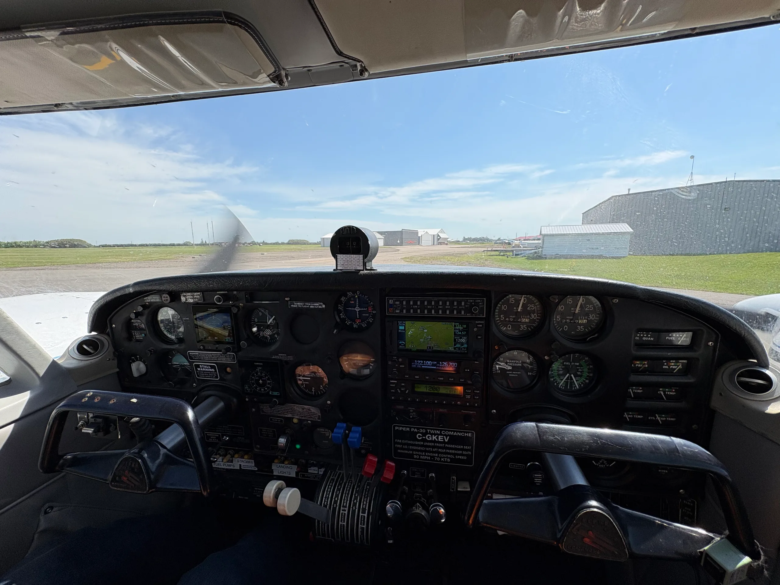 Cockpit and instrument panel of a 1966 Piper PA-30 Twin Comanche - Canadian Aircraft Sales.
