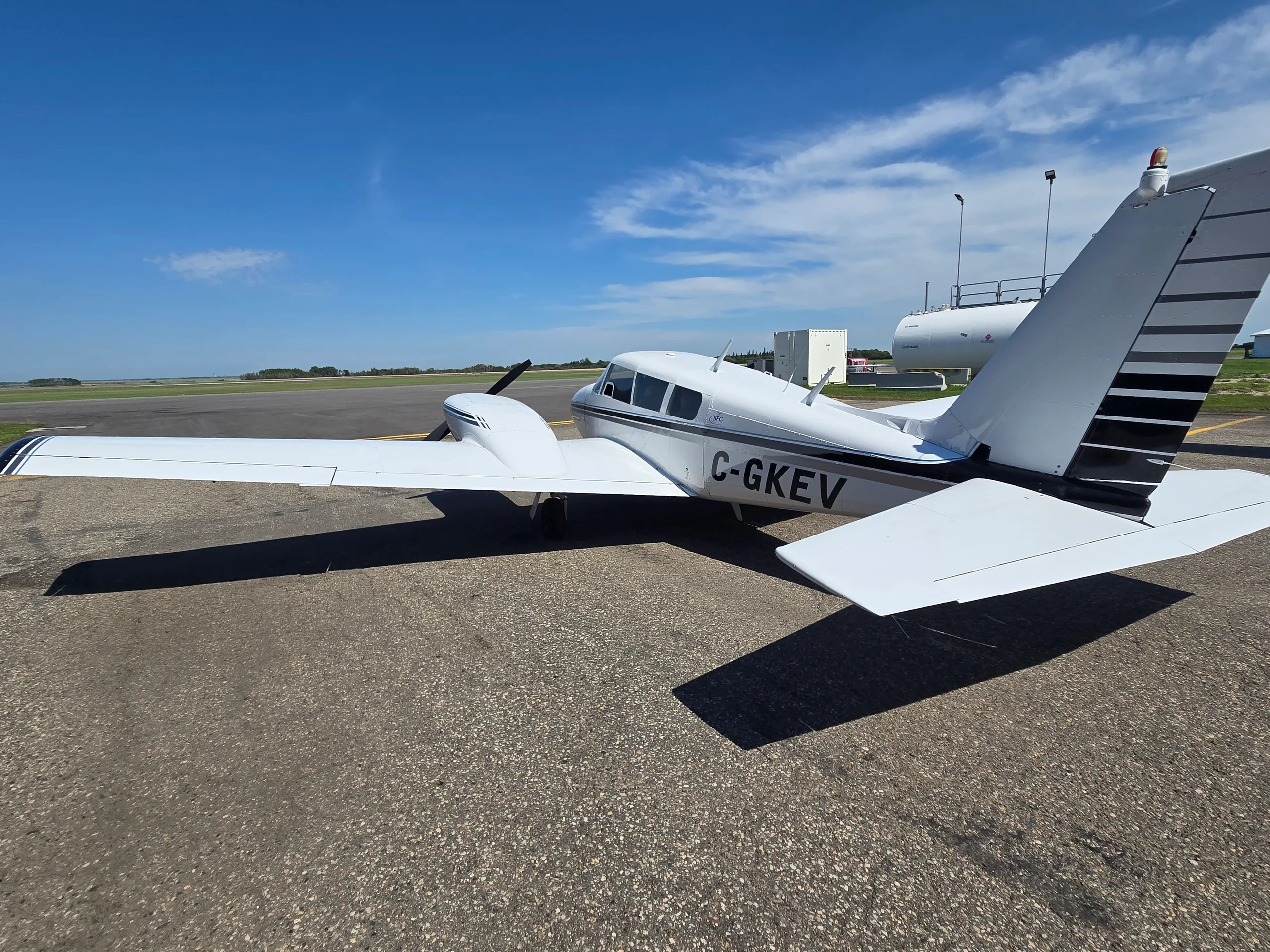 Exterior view of a 1966 Piper PA-30 Twin Comanche - Canadian Aircraft Sales.