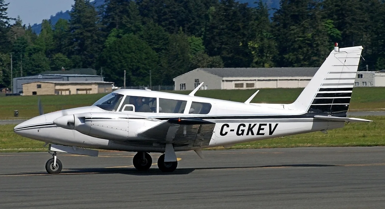 Exterior view of a 1966 Piper PA-30 Twin Comanche - Canadian Aircraft Sales.