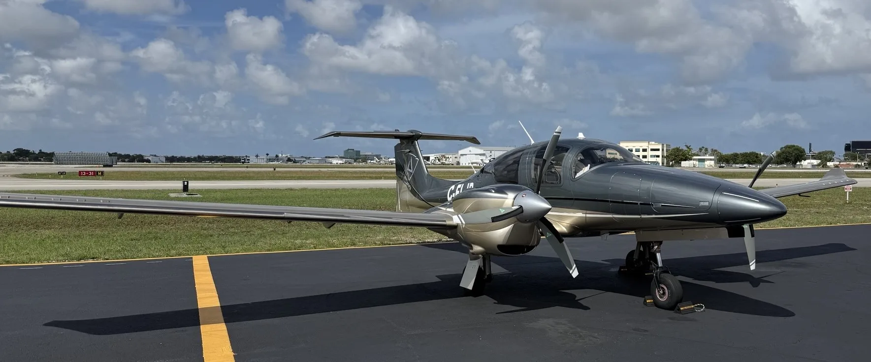 Exterior view of a 2017 Diamond DA62 - Canadian Aircraft Sales.