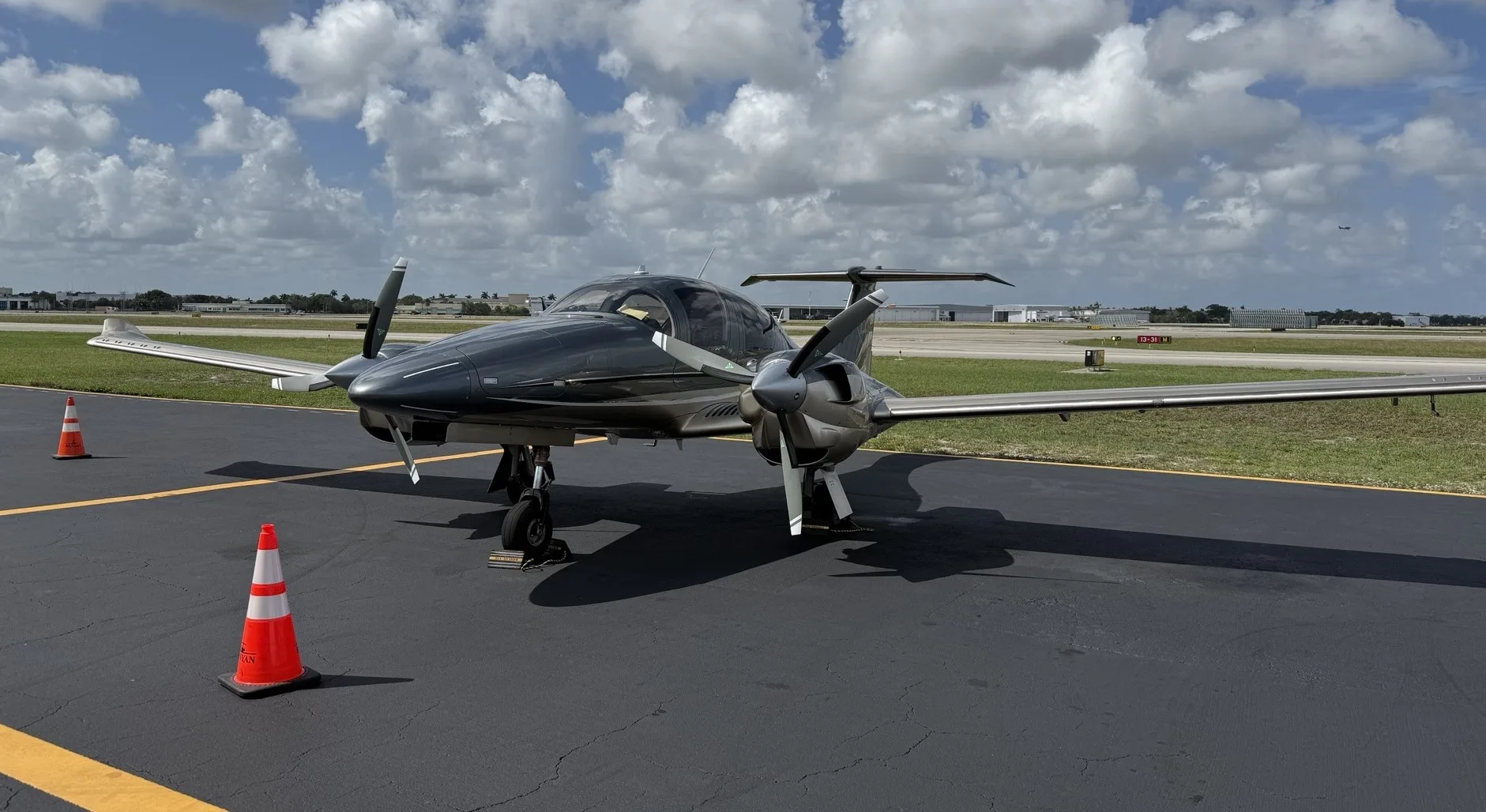 Exterior view of a 2017 Diamond DA62 - Canadian Aircraft Sales.
