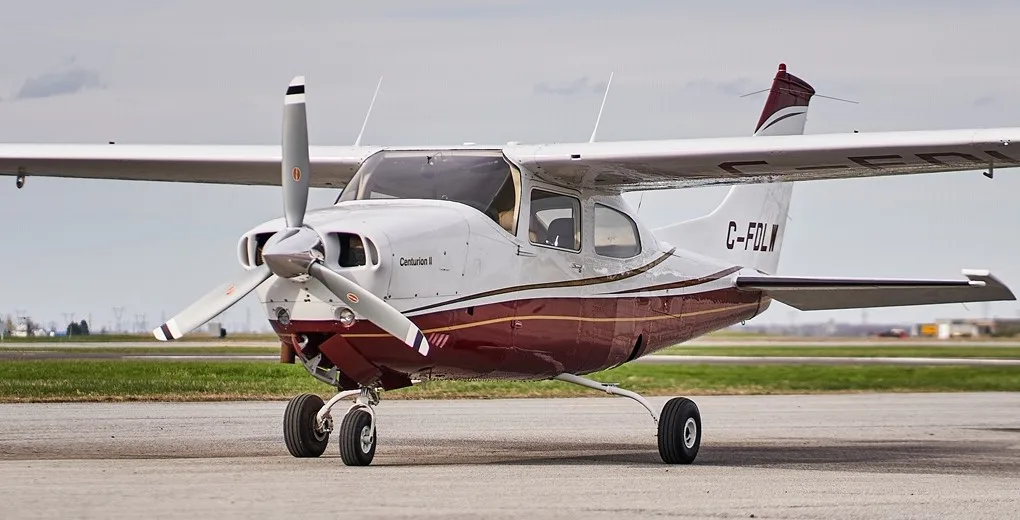 Exterior view of a 1973 Cessna Turbo 210 - Canadian Aircraft Sales.
