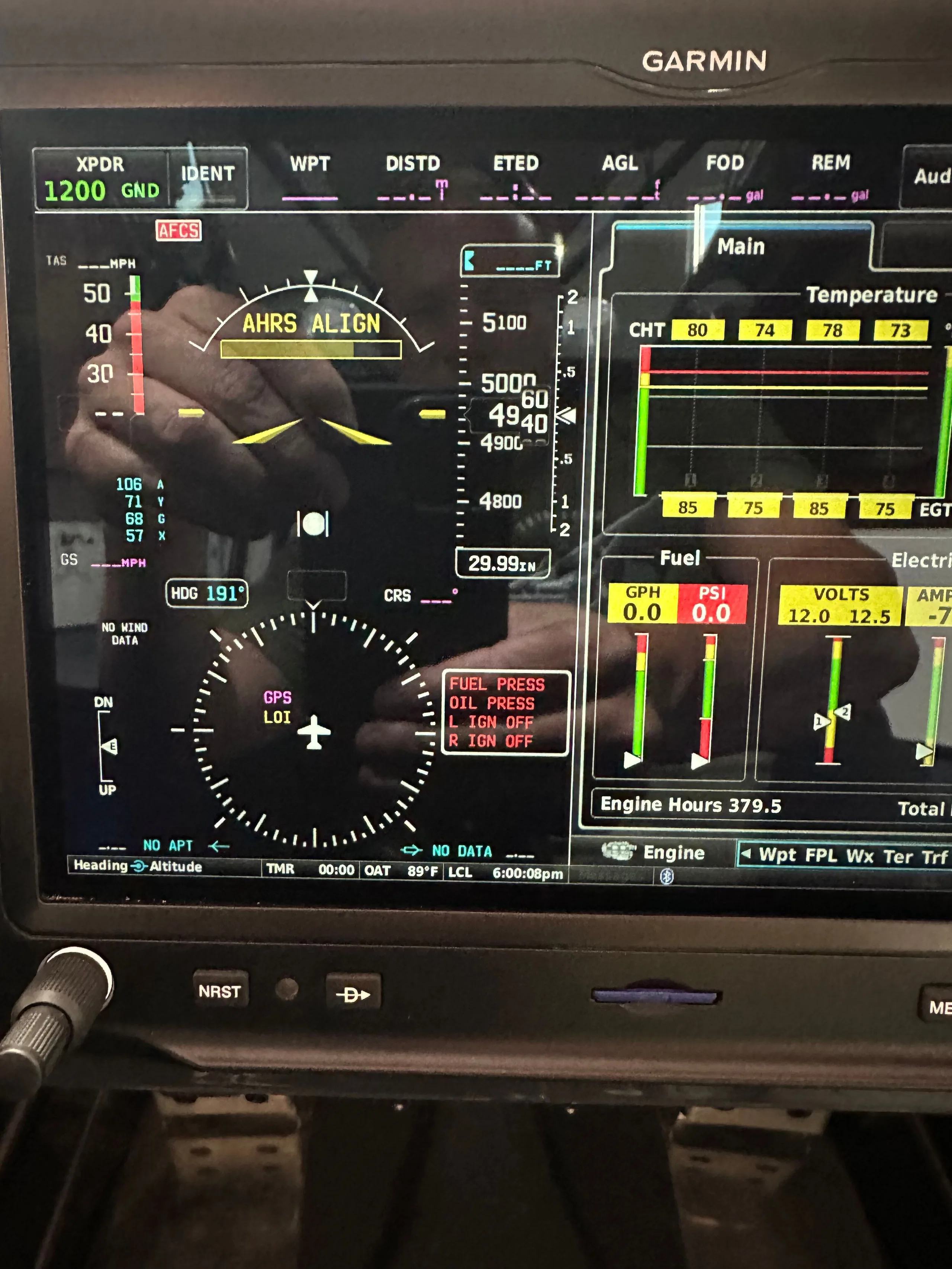 Cockpit and instrument panel of a 2019 CubCrafters.
