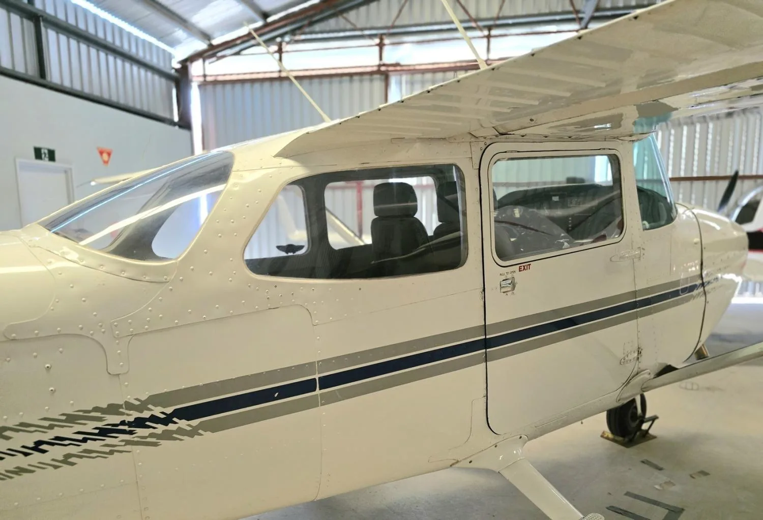Exterior view of a 1977 Cessna 172N Skyhawk O-320-D2J.