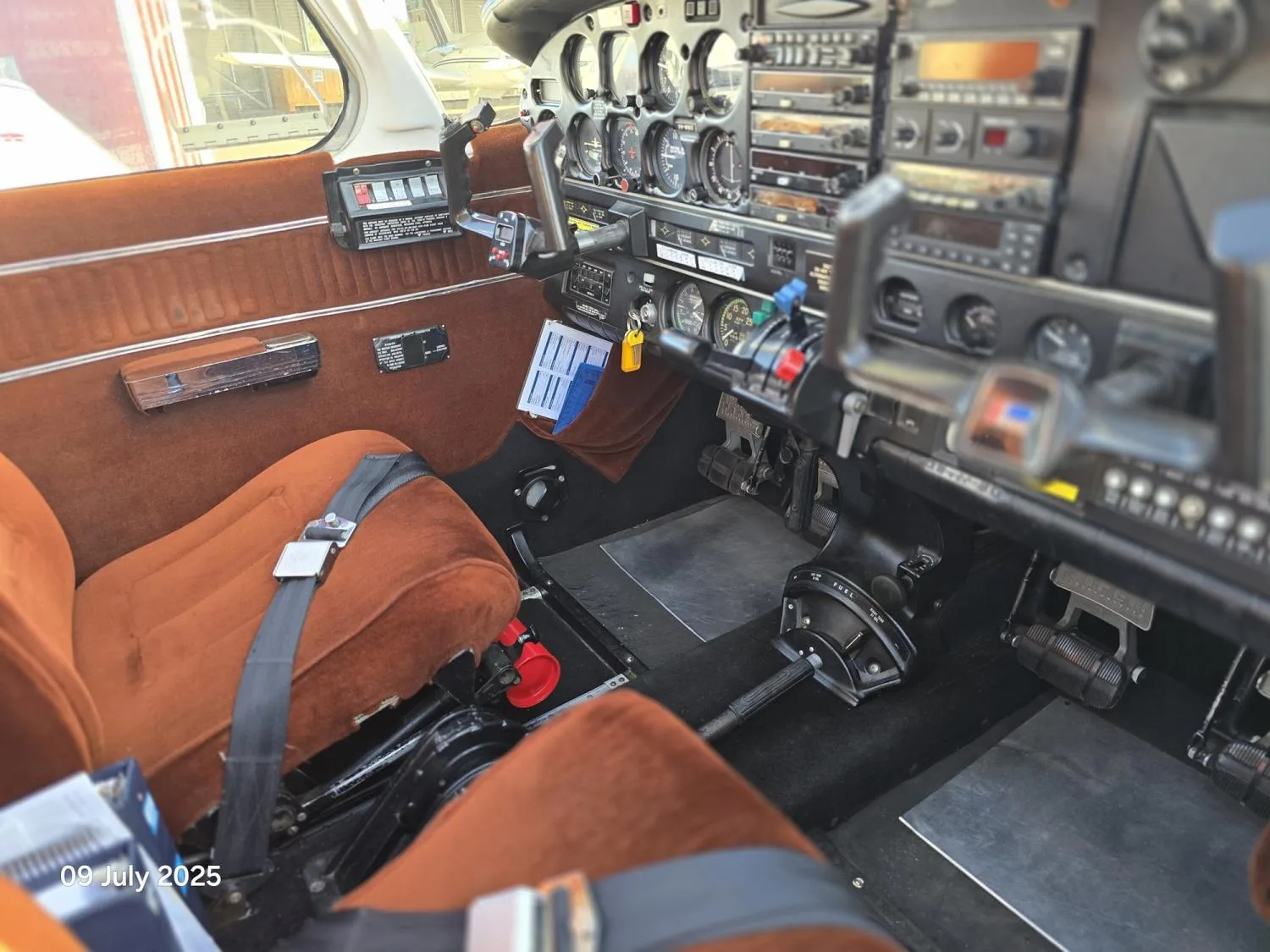 Cockpit and instrument panel of a 1981 Piper PA32R-301 SARATOGA SP.