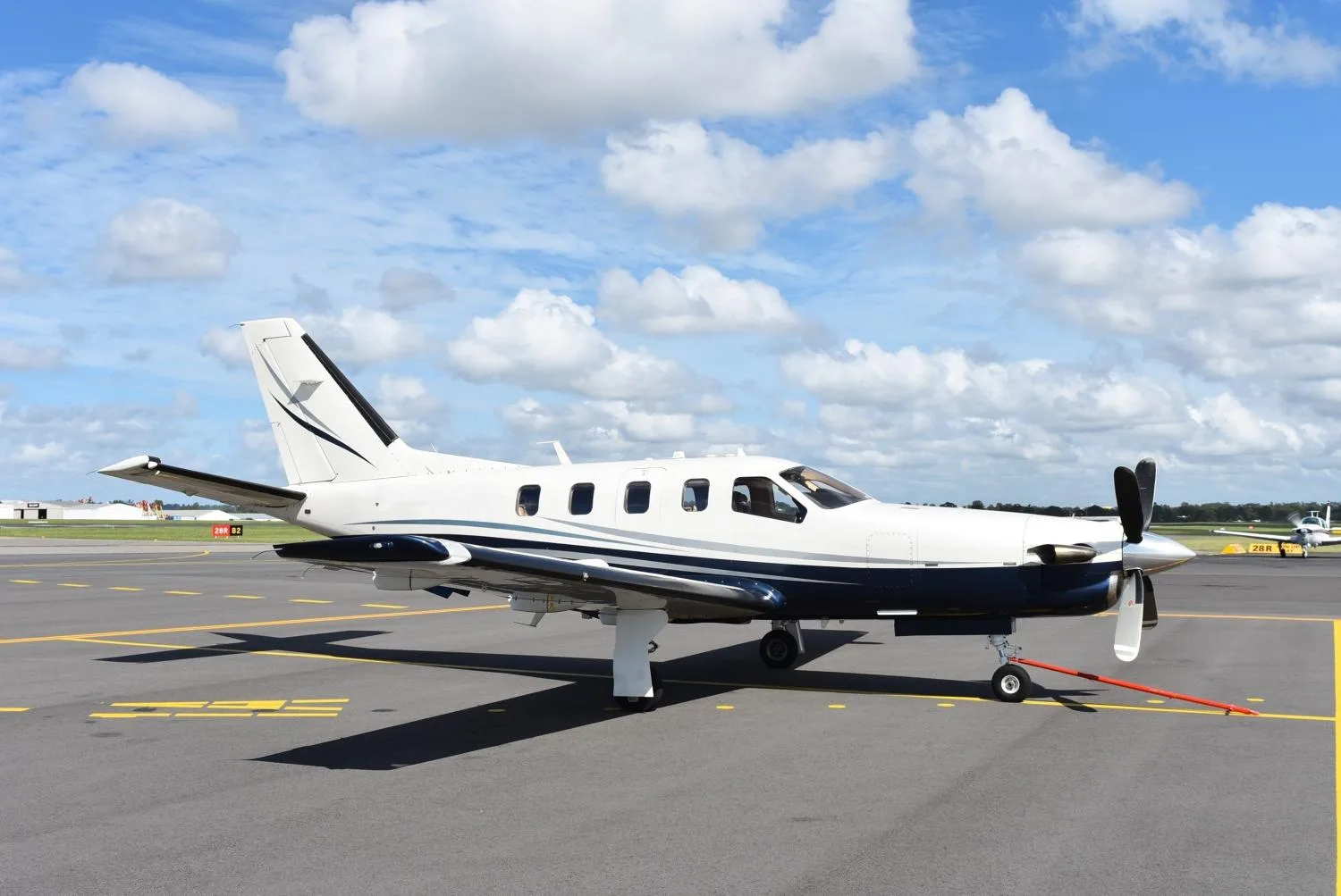 Exterior view of a 2003 Socata TBM700C2.