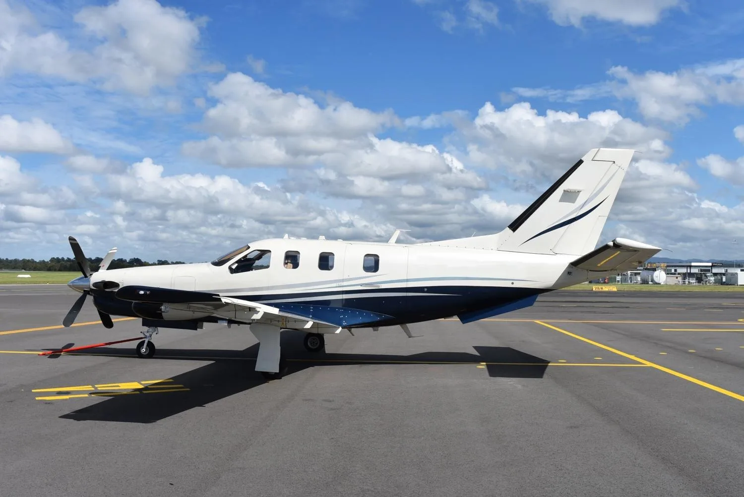 Exterior view of a 2003 Socata TBM700C2.