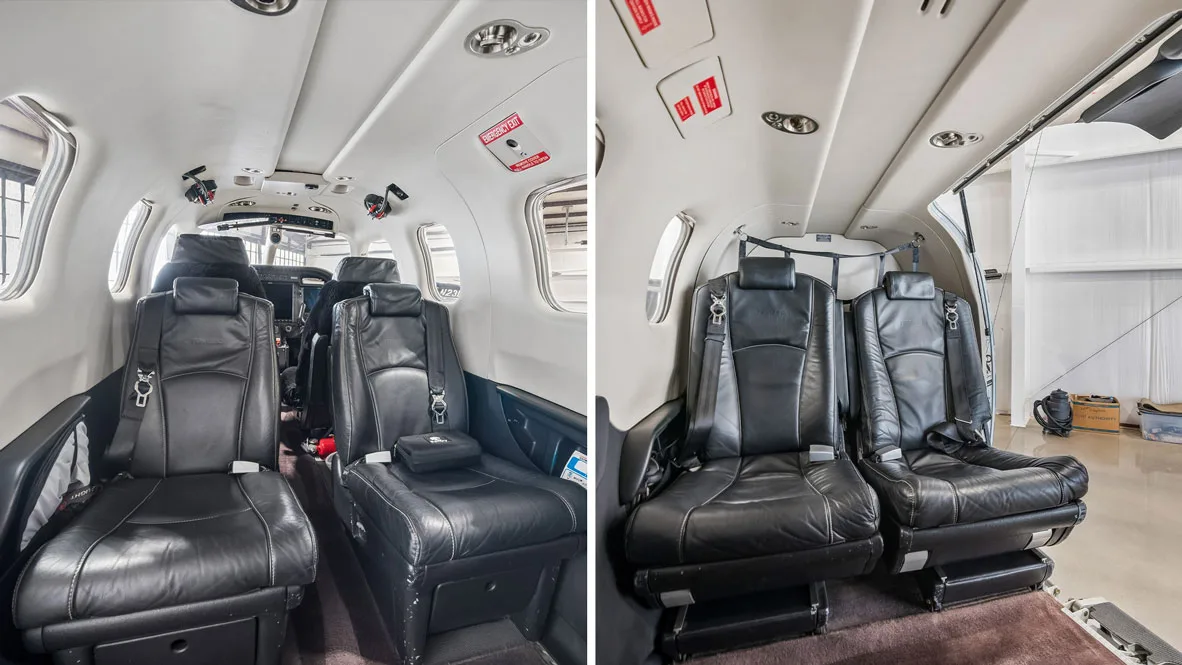 Cabin interior of a 2011 Socata TBM 850.