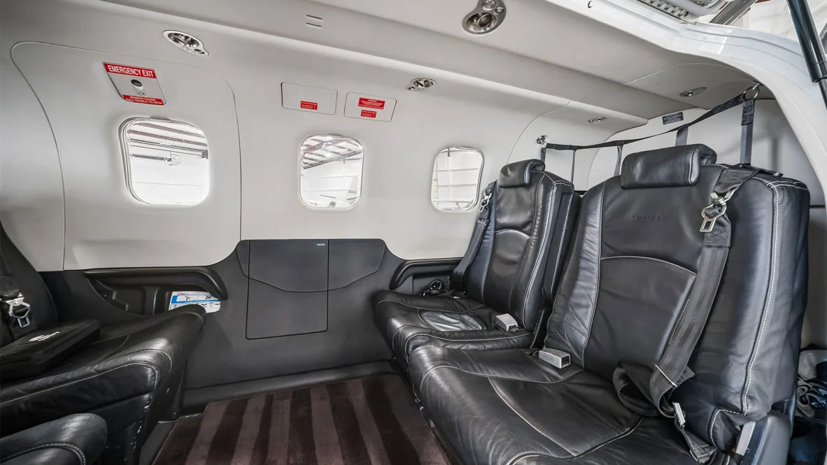 Cabin interior of a 2011 Socata TBM 850.