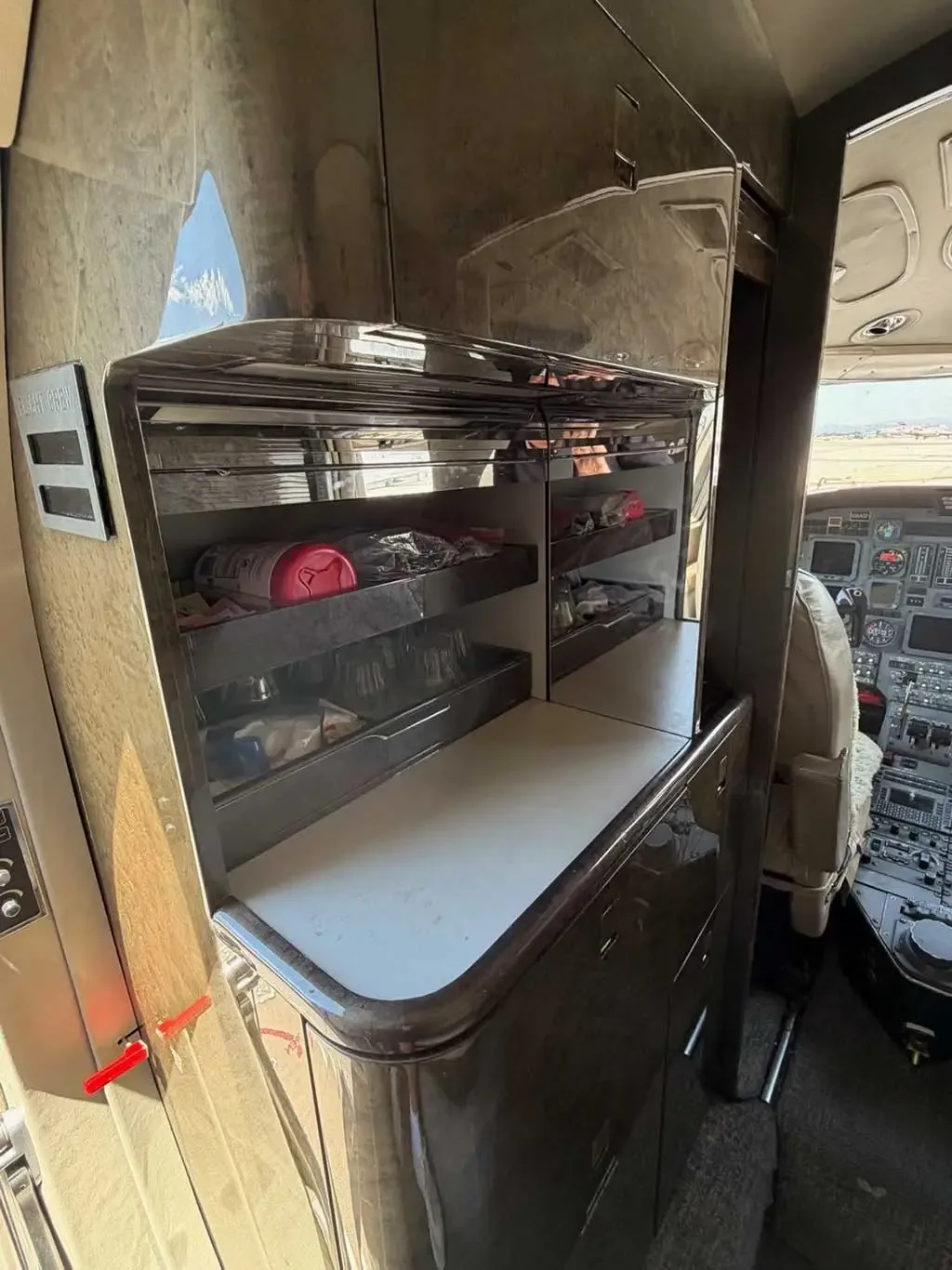 Cabin interior of a 1995 Cessna Citation VI.