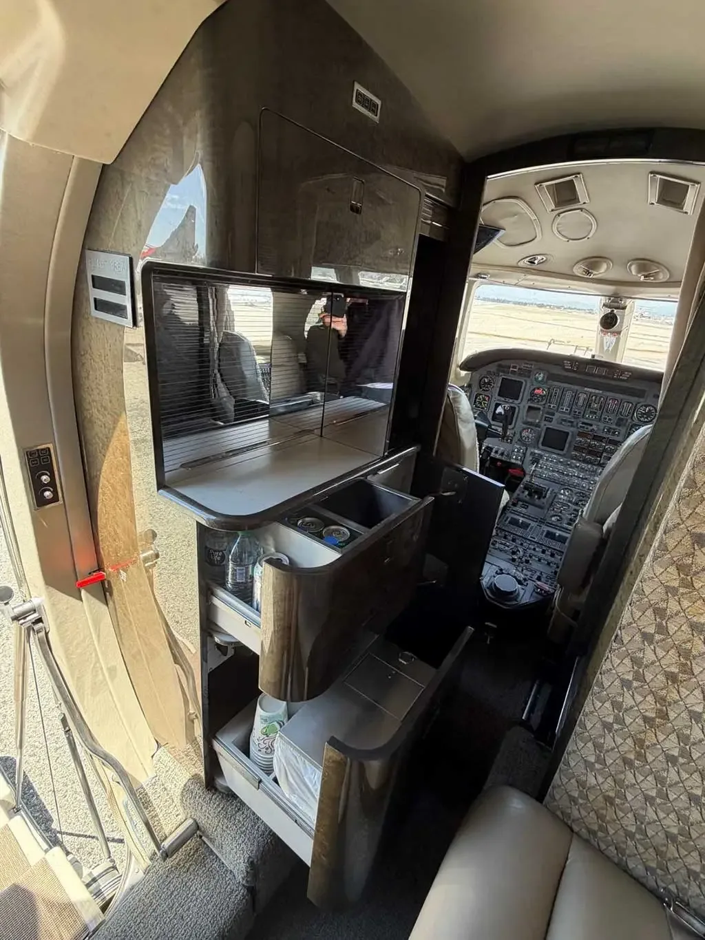 Cabin interior of a 1995 Cessna Citation VI.